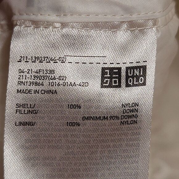 Uniqlo Ultra Light Down Hooded Jacket Womens Small White Packable Puffer Coat - Picture 6 of 13